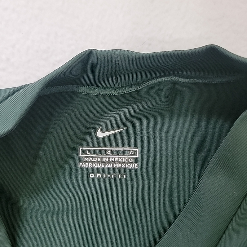 Nike Dri-Fit Men's Green Long Sleeve Pullover Shirt, L - Picture 6 of 8